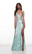UNK-61355. Long, V-Neckline, Straight image 4
