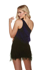 UNK-4874. Short, One Shoulder, Straight, Closed Back image 2