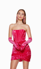 UNK-4692. Short, Strapless, Straight, Closed Back image 2