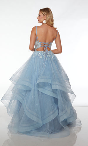 UNK-61543. Long, Plunging Neckline, Ballgown image 1