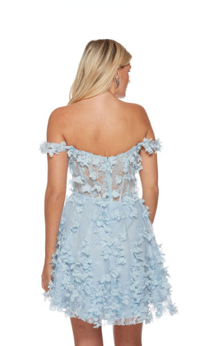 UNK-3172. Short, Off The Shoulder, A-line, Closed Back image 1