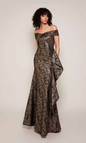 UNK-27667. Long, Off The Shoulder, Fit N Flare image 3