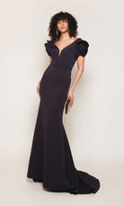 UNK-7066. Long, Plunging Neckline, Fit N Flare image 7