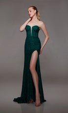 UNK-1804. Long, Sweetheart Neckline, Straight image 4
