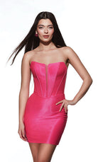 UNK-4925. Short, Strapless, Straight, Closed Back image 0