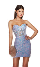 UNK-4825. Short, Sweetheart Neckline, Straight image 8