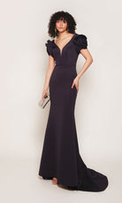 UNK-7066. Long, Plunging Neckline, Fit N Flare image 5