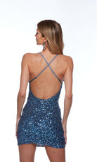 UNK-84001. Short, V Neckline, Straight, Strappy Back image 7