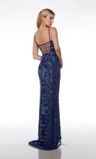 UNK-61612. Long, Plunging Neckline, Straight/Fitted image 1