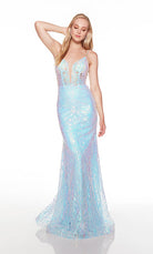 UNK-61397. Long, Plunging Neckline, Fit N Flare image 0