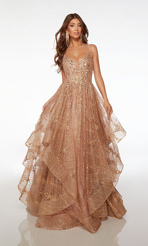 UNK-61682. Long, Plunging Neckline, Ballgown image 0