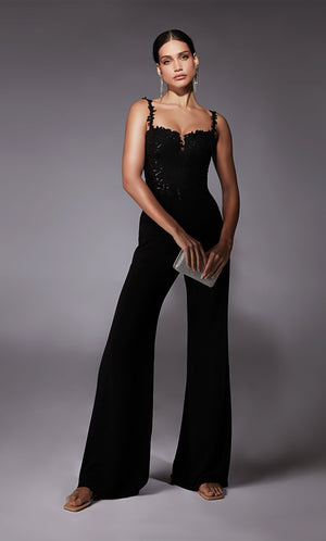 UNK-70073. Short, Plunging Neckline, Jumpsuit image 2