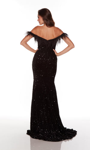 UNK-61373. Long, Off The Shoulder, Fit N Flare image 1