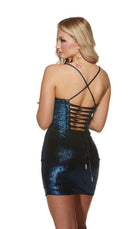 UNK-4851. Short, Plunging Neckline, Straight image 1