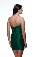 UNK-4925. Short, Strapless, Straight, Closed Back image 4
