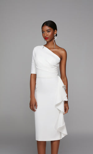 UNK-70006. Short, One Shoulder, Straight, Closed Back image 5