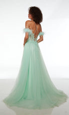UNK-61561. Long, V-neck, A-line, Lace-up Back image 1