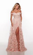 UNK-61308. Long, Off The Shoulder, A-line, Lace Up Back image 0