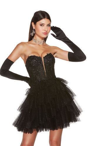 UNK-3766. Short, Sweetheart Neckline, A-line image 4