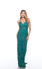 UNK-88007. Long, V Neckline, Straight, Open Back image 8