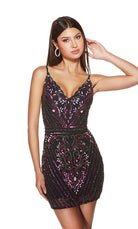 UNK-4883. Short, V-neck, Straight, V Shaped Back image 2