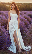 UNK-7093. Long, Strapless, Straight, Closed Back image 2
