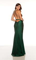UNK-61454. Long, V Neck, Straight, Strappy Back image 1