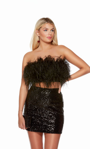 UNK-4791. Short, Strapless, Straight, Lace-up Back image 0
