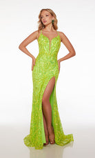 UNK-61555. Long, Plunging Neckline, Straight image 2