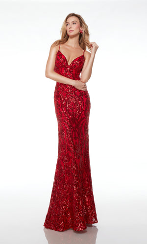 UNK-61677. Long, Spaghetti Strap Neckline, Mermaid image 4