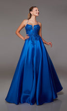 UNK-1817. Long, Plunging Neckline, Ballgown image 2
