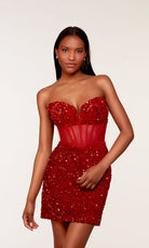 UNK-4792. Short, Sweetheart Neckline, Straight image 10