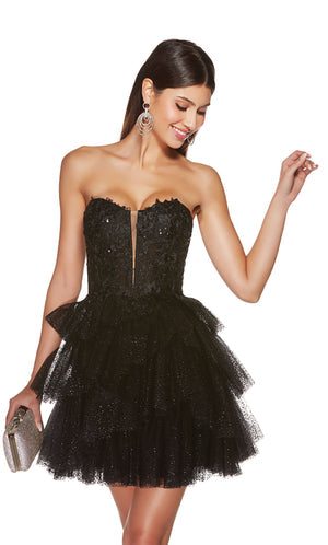 UNK-3766. Short, Sweetheart Neckline, A-line image 3