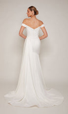 UNK-7098. Long, Off The Shoulder, Fit N Flare image 10