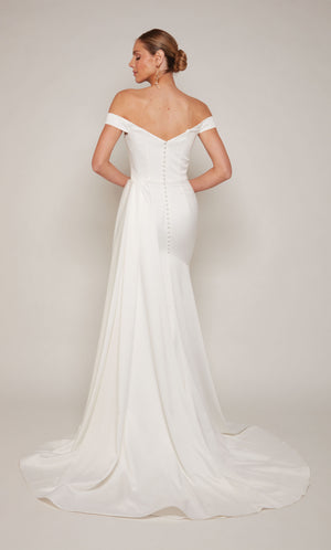 UNK-7098. Long, Off The Shoulder, Fit N Flare image 10