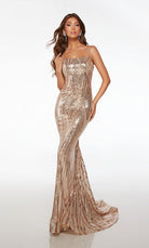 UNK-61680. Long, Square Neckline, Mermaid, Strappy Back image 2