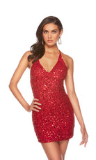 UNK-84001. Short, V Neckline, Straight, Strappy Back image 39