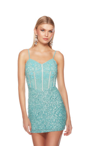 UNK-84008. Short, Sweetheart Neckline, Straight image 5
