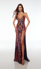 UNK-61693. Long, Plunging Neckline, Straight image 2