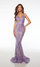UNK-61660. Long, Plunging Neckline, Straight, Open Back image 3