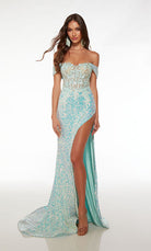 UNK-61557. Long, Off The Shoulder, Fit N Flare image 2