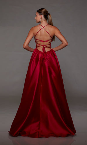 UNK-1784. Long, Scooped Neckline, Ballgown image 5