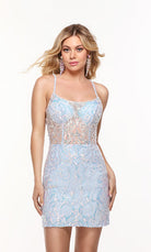 UNK-4534. Short, Scoop Neck, Straight, Strappy Back image 10