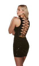 UNK-4892. Short, Plunging Neckline, Straight image 3