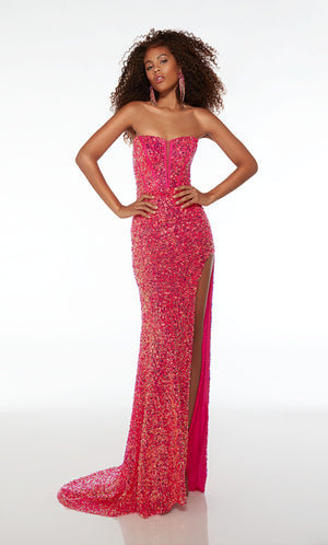 UNK-61501. Long, Off The Shoulder Neckline, Straight image 5