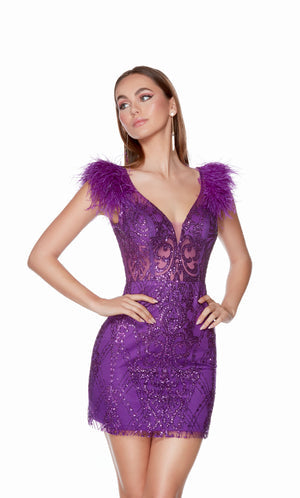 UNK-4501. Short, Plunging Neckline, Straight image 11