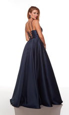 UNK-1755. Long, Scoop Neck, A-line, Strappy Back image 1