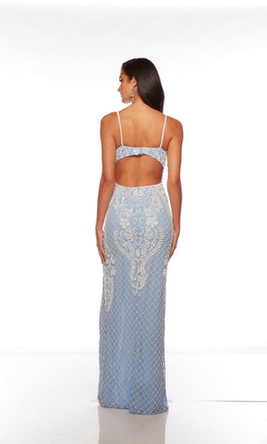 UNK-88004. Long, Scooped Neckline, Straight image 4