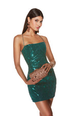UNK-4888. Short, Square Neckline, Straight image 4