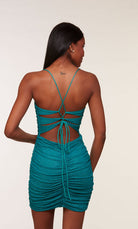 UNK-4730. Short, V-neck, Straight, Strappy Back image 8